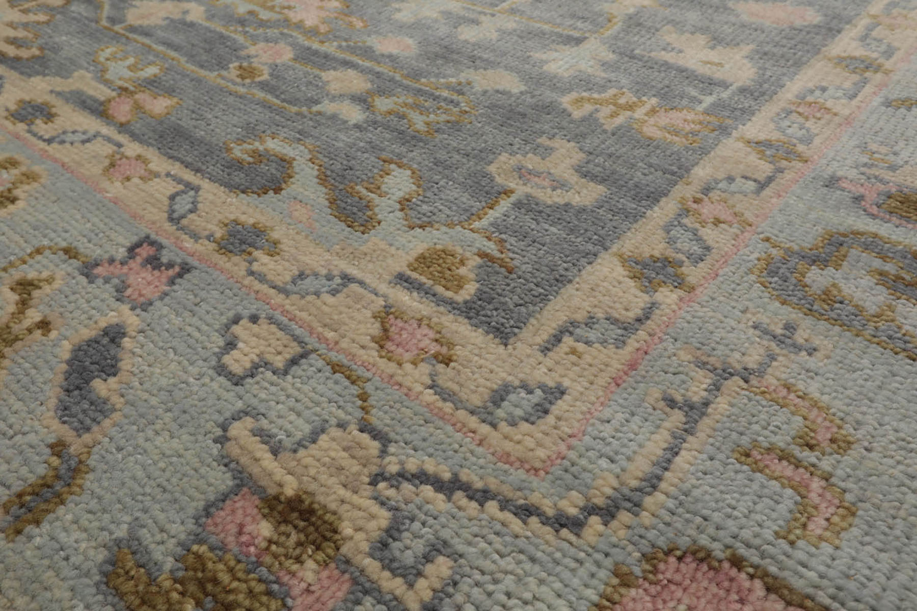 LoomBloom Multi Size Muted Turkish Oushak Hand Knotted WoolArea Rug Slate - Picture 12 of 36