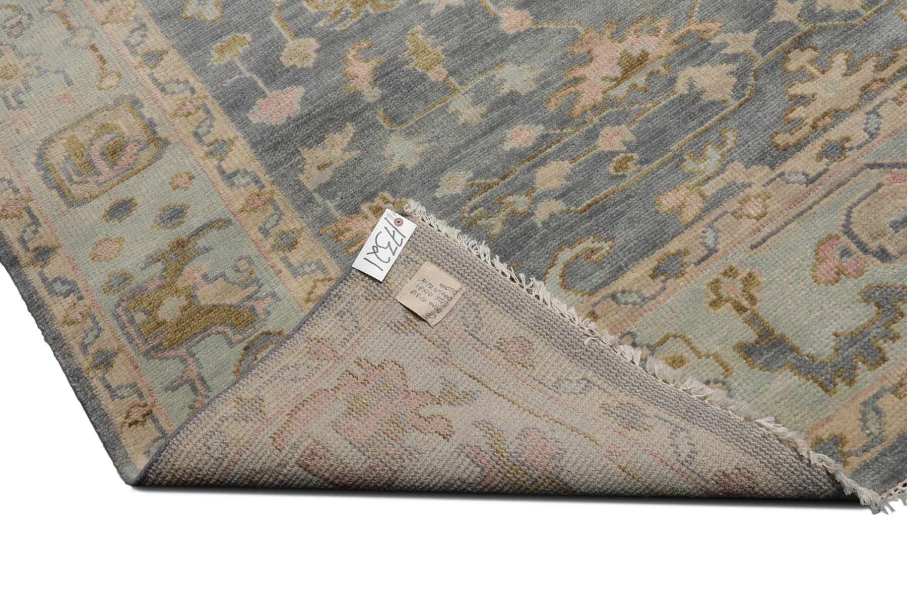 LoomBloom Multi Size Muted Turkish Oushak Hand Knotted WoolArea Rug Slate - Picture 22 of 36