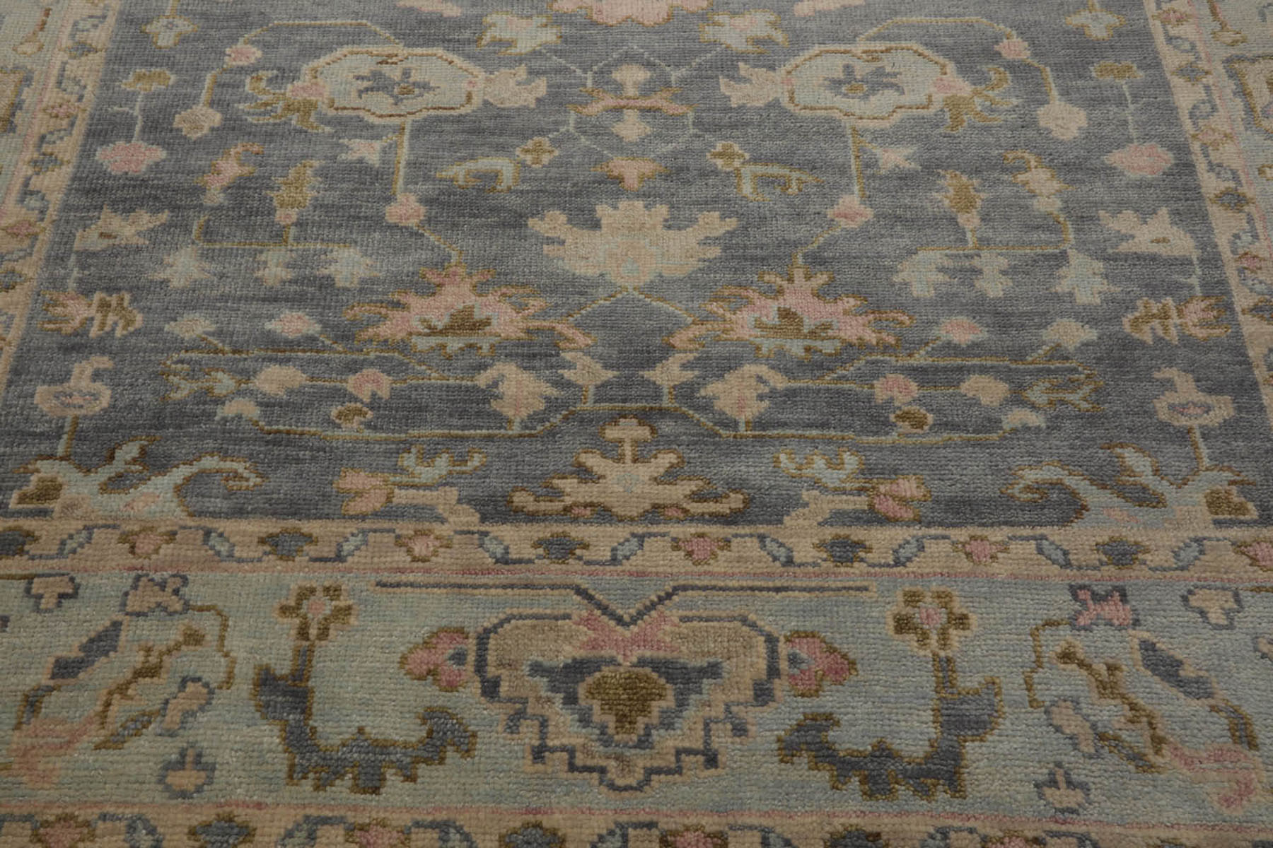 LoomBloom Multi Size Muted Turkish Oushak Hand Knotted WoolArea Rug Slate - Picture 32 of 36