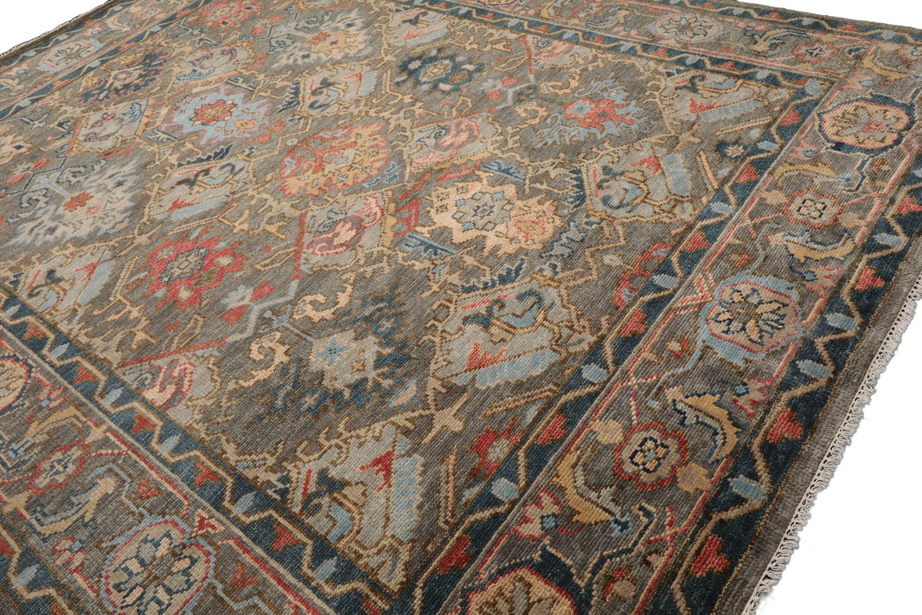 LoomBloom Multi Size Muted Turkish Oushak Hand Knotted Wool Area Rug Gray - Picture 39 of 80