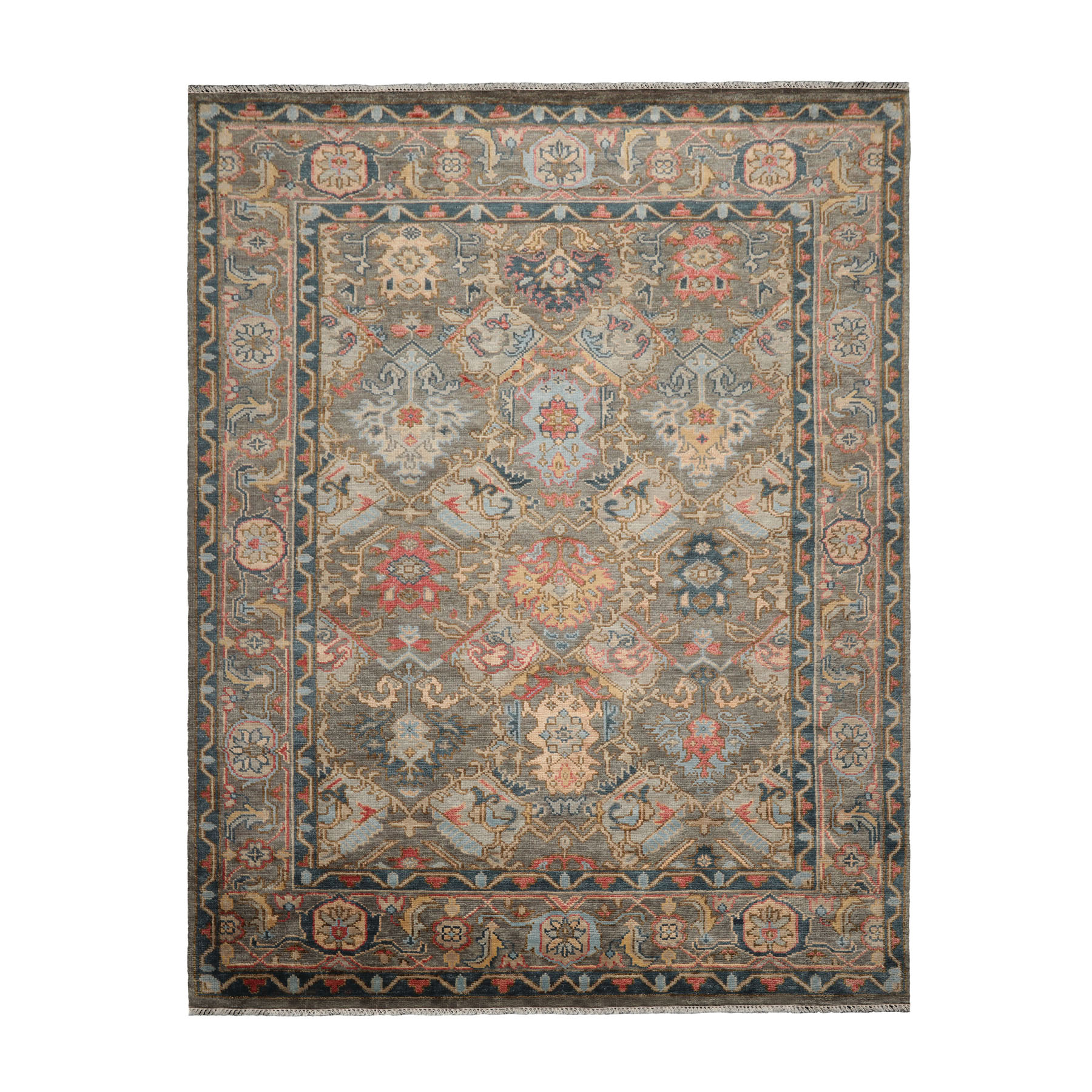 LoomBloom Multi Size Muted Turkish Oushak Hand Knotted Wool Area Rug Gray - Picture 42 of 80