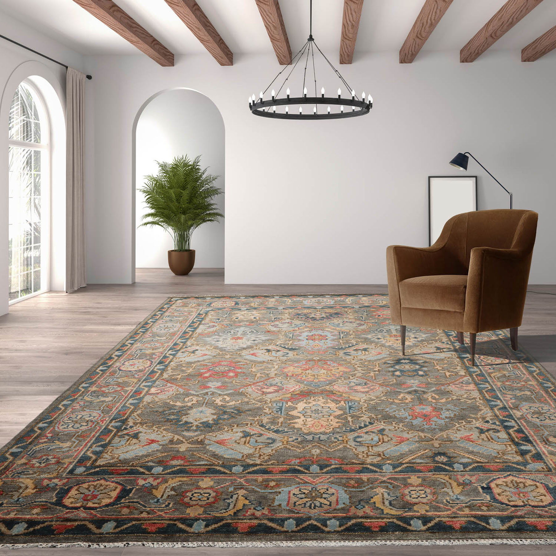 LoomBloom Multi Size Muted Turkish Oushak Hand Knotted Wool Area Rug Gray - Picture 51 of 80