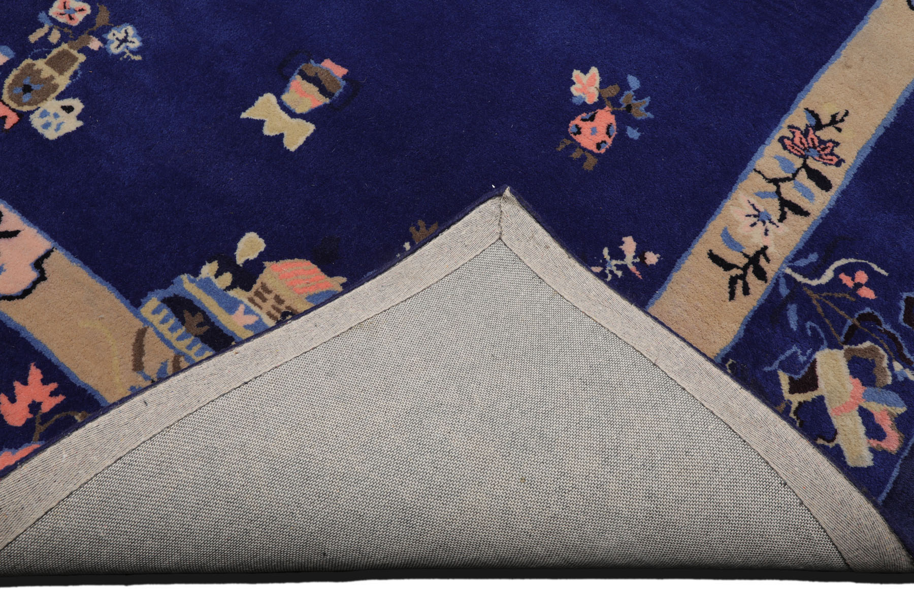 LoomBloom Multi Size Blue Hand Tufted Pictorial Art Deco New Zealand Wool Rug - Picture 27 of 30