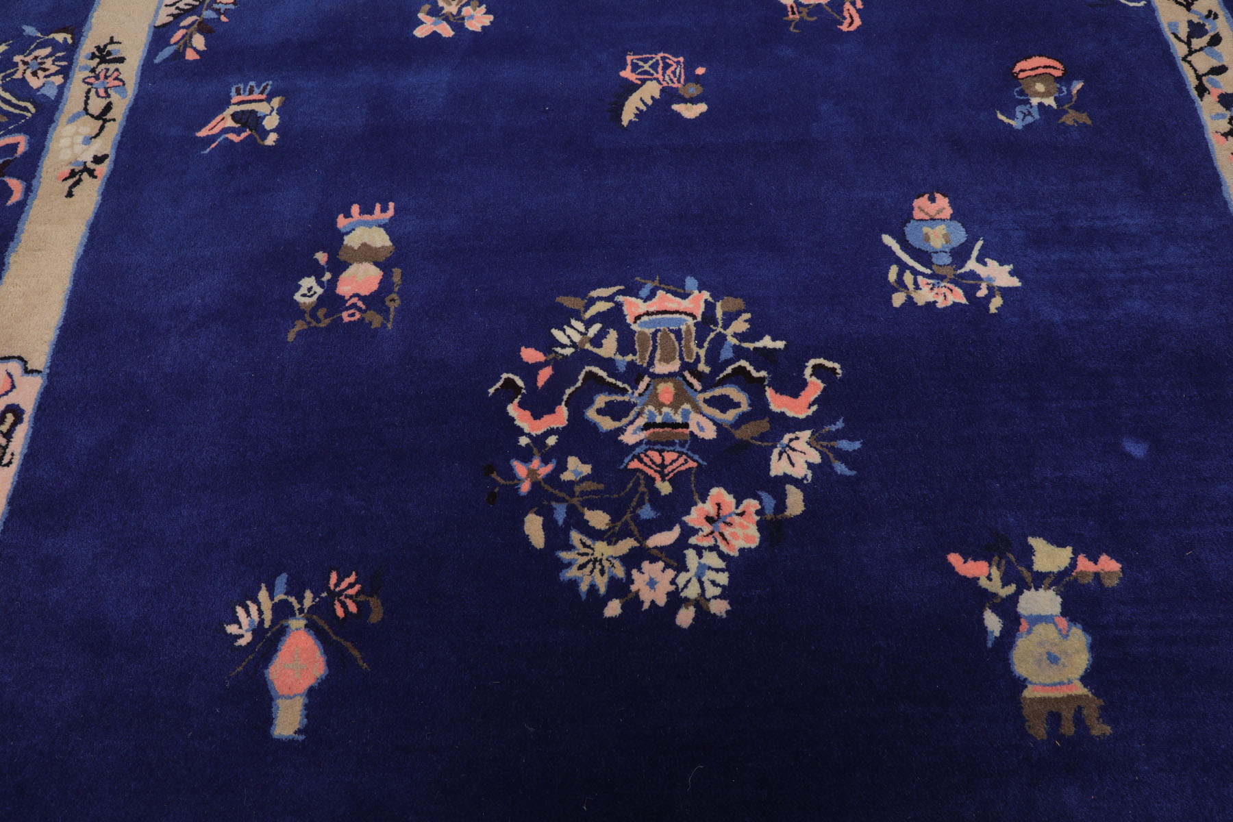 LoomBloom Multi Size Blue Hand Tufted Pictorial Art Deco New Zealand Wool Rug - Picture 23 of 30