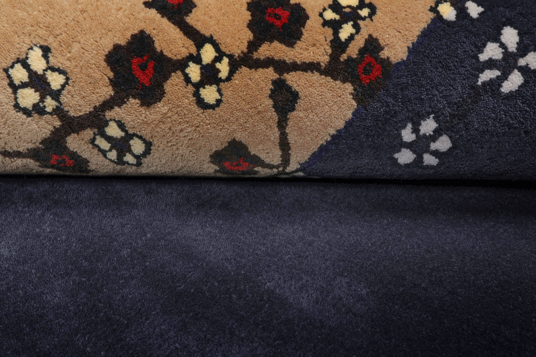 LoomBloom Multi Size Navy Hand Tufted Vase Art Deco New Zealand Wool Rug - Picture 26 of 30