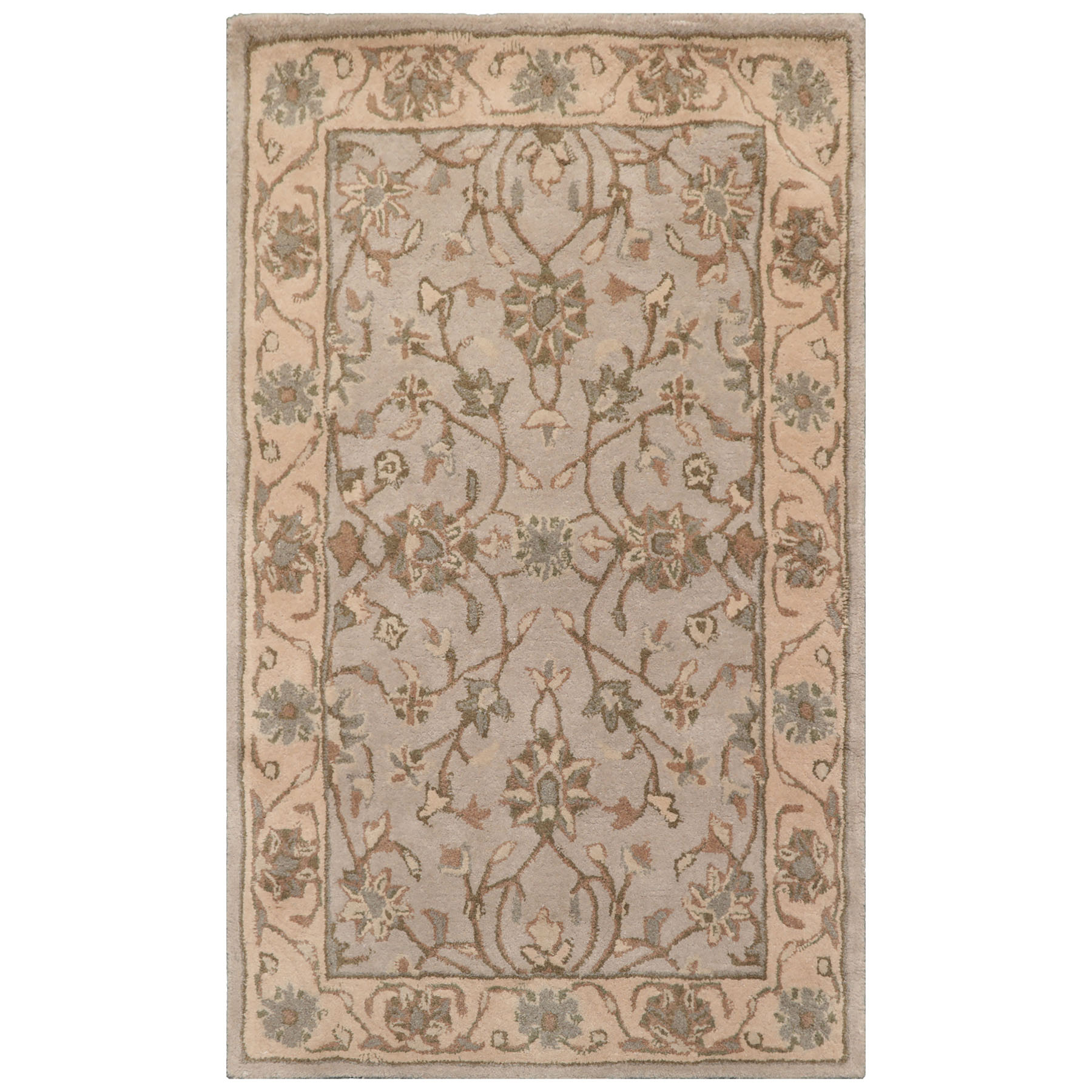LoomBloom Multi Sizes Taupe Traditional Agra Hand Tufted Wool Oriental Area Rug