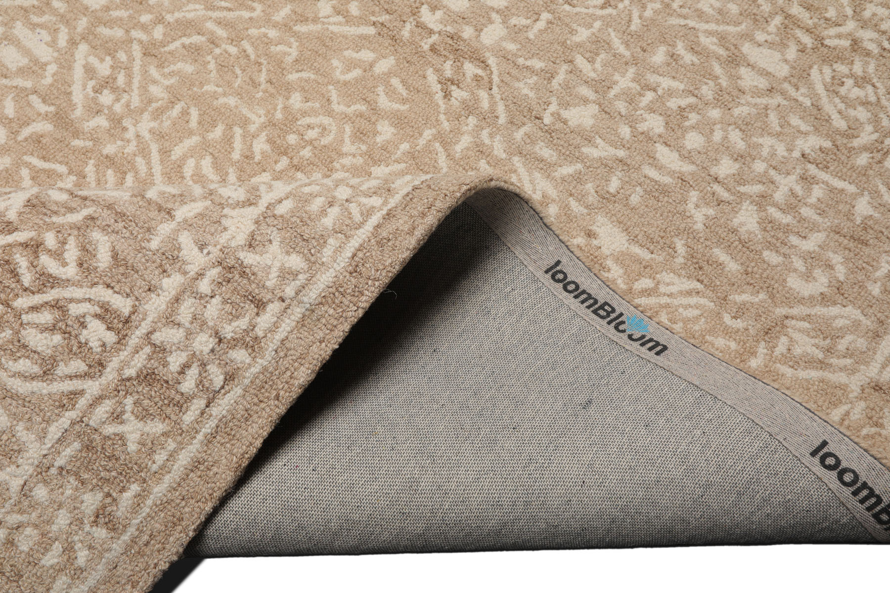 HAND HOOKED TRANSITIONAL Wool LoomBloom Multi Sizes Tan Oriental Area Rug - Picture 36 of 40