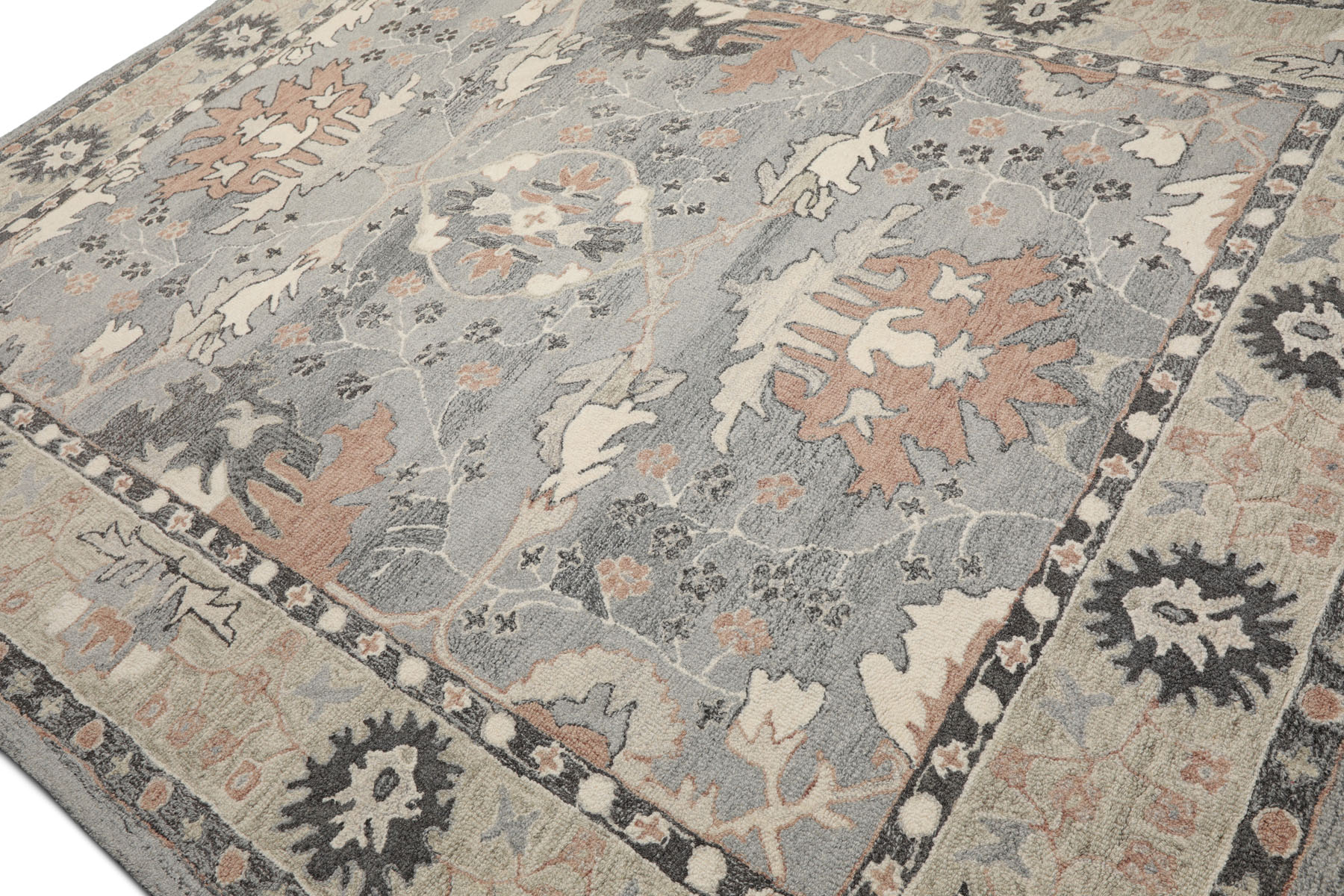 Arts & Crafts LoomBloom Multi Size Gray Hand Hooked Transitional Wool Area Rug - Picture 19 of 50