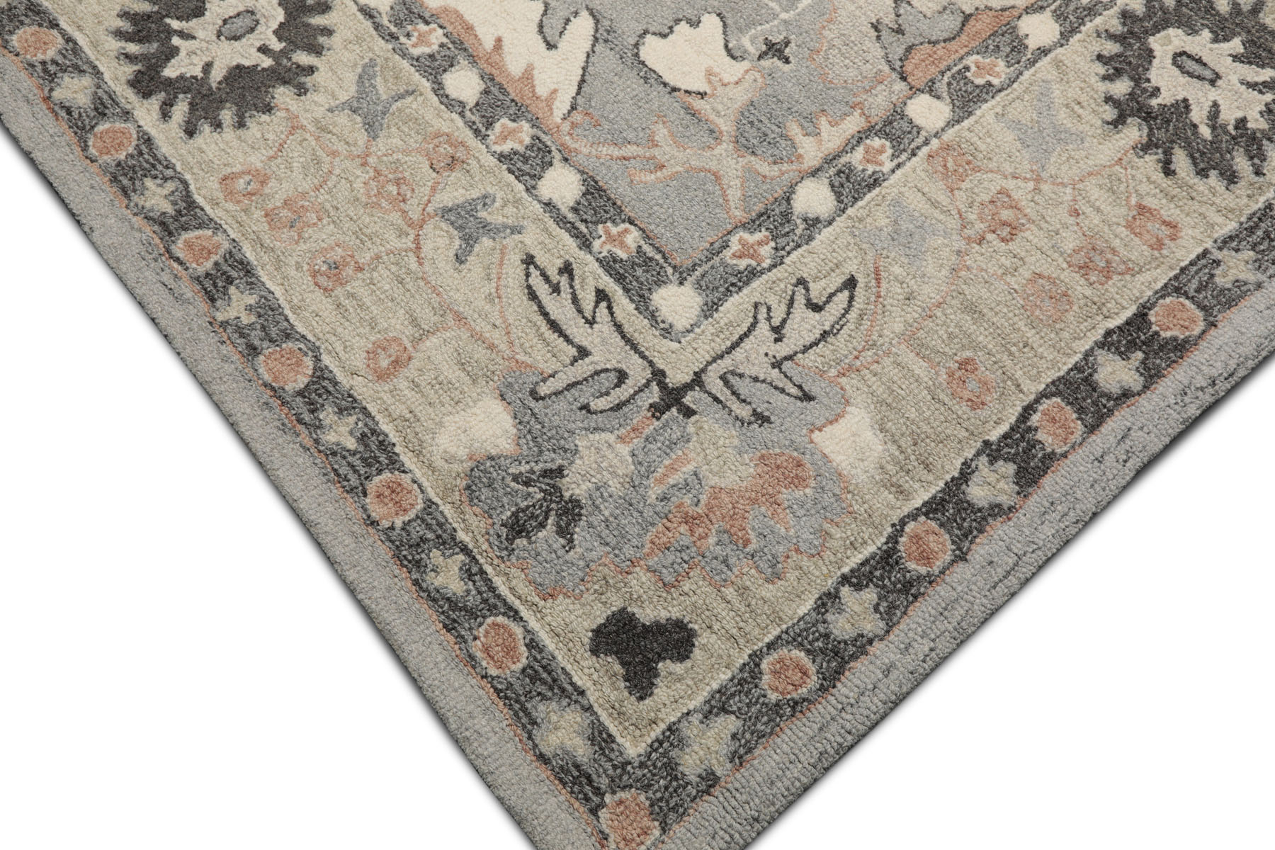 Arts & Crafts LoomBloom Multi Size Gray Hand Hooked Transitional Wool Area Rug - Picture 28 of 50