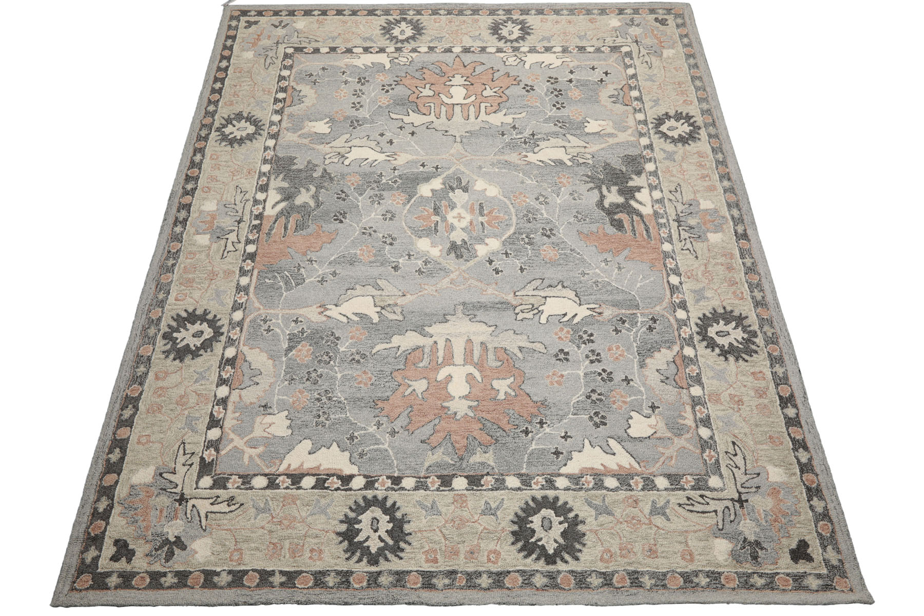 Arts & Crafts LoomBloom Multi Size Gray Hand Hooked Transitional Wool Area Rug - Picture 40 of 50