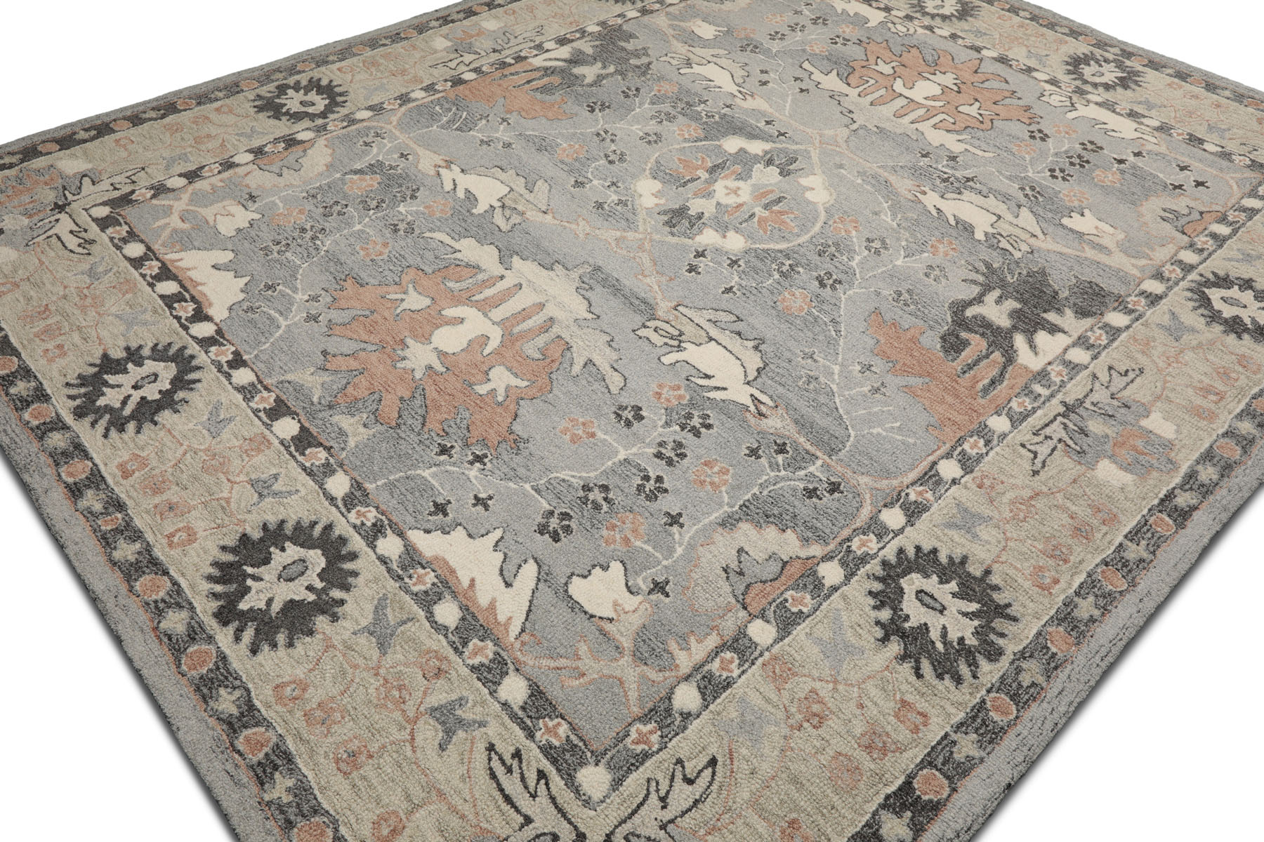 Arts & Crafts LoomBloom Multi Size Gray Hand Hooked Transitional Wool Area Rug - Picture 35 of 50