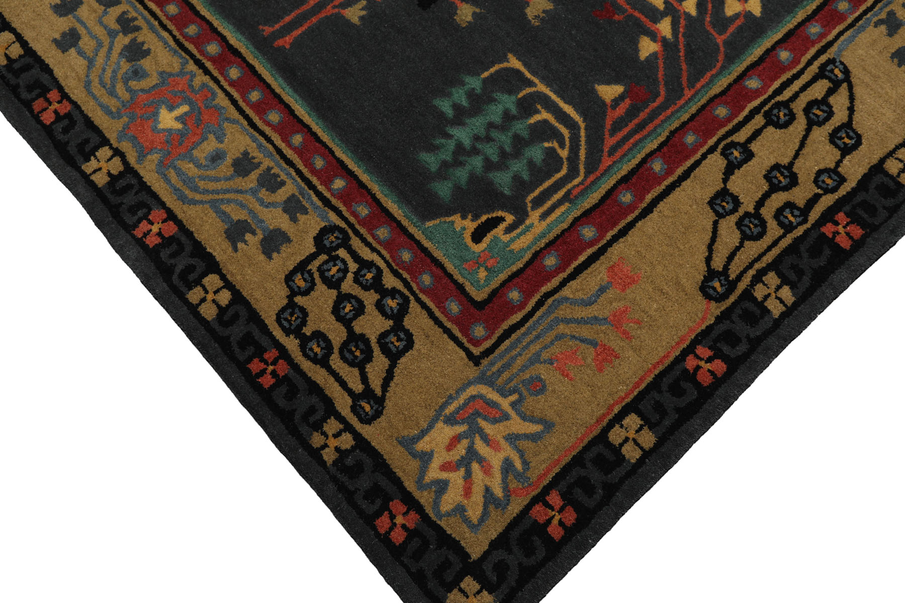 Graphite Hand Tufted Wool Donegal LoomBloom Multi Sizes Arts & Crafts Area Rug - Picture 16 of 30