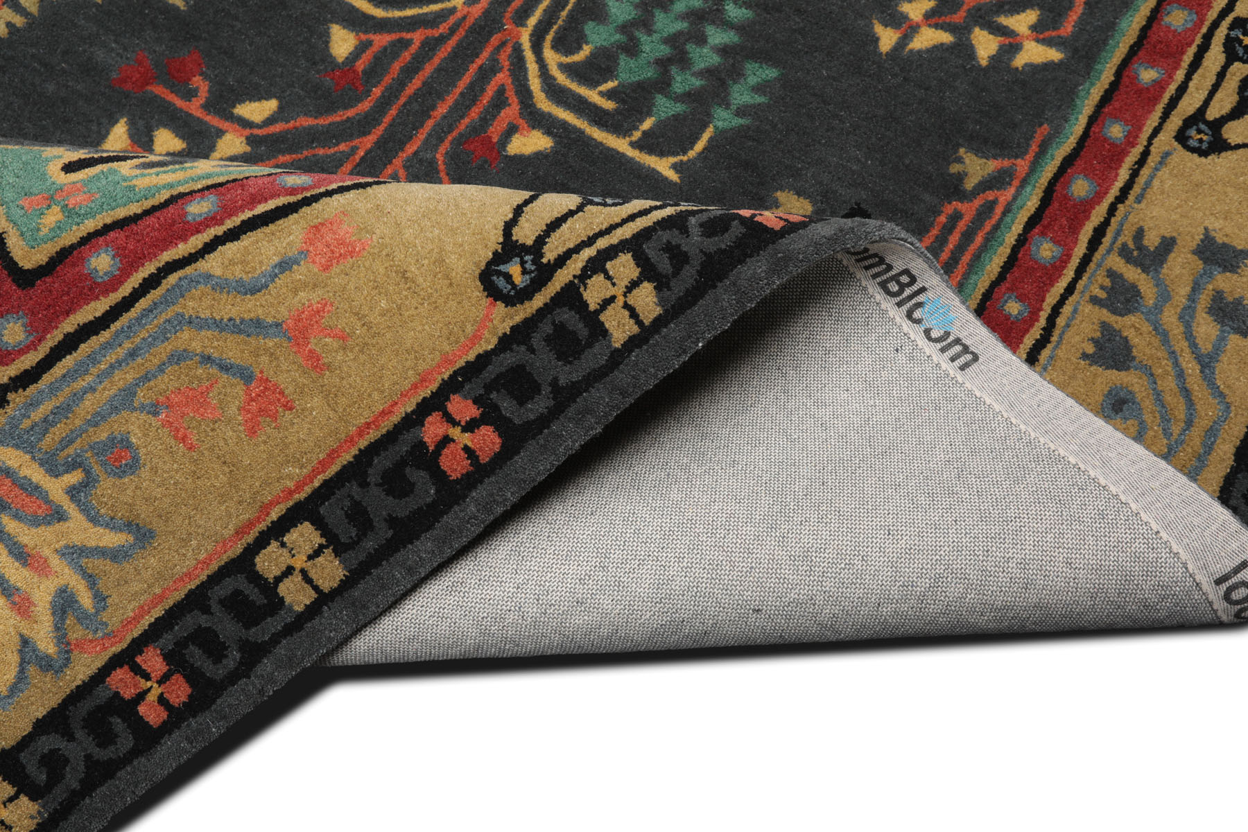 Graphite Hand Tufted Wool Donegal LoomBloom Multi Sizes Arts & Crafts Area Rug - Picture 25 of 30