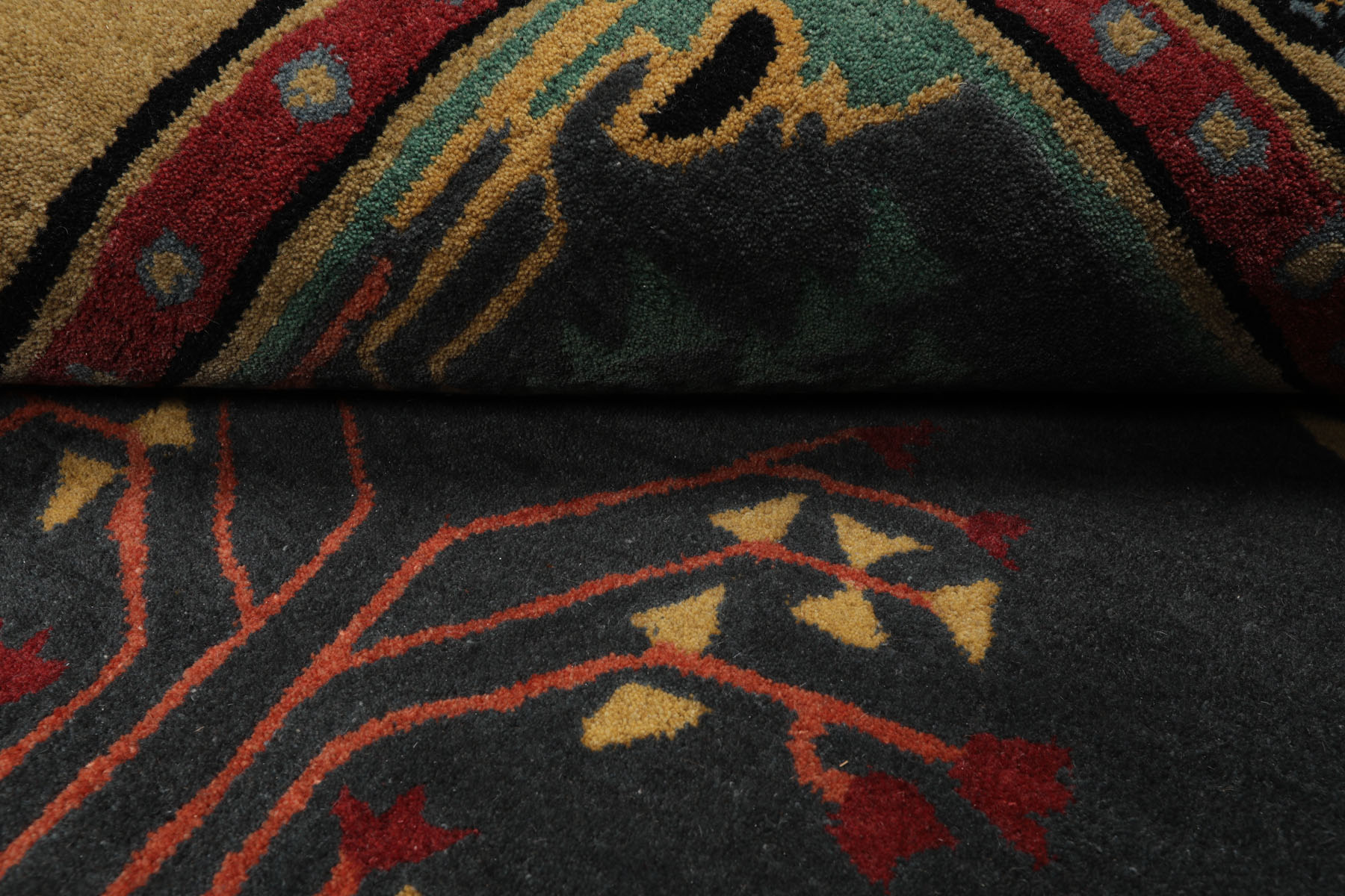 Graphite Hand Tufted Wool Donegal LoomBloom Multi Sizes Arts & Crafts Area Rug - Picture 24 of 30
