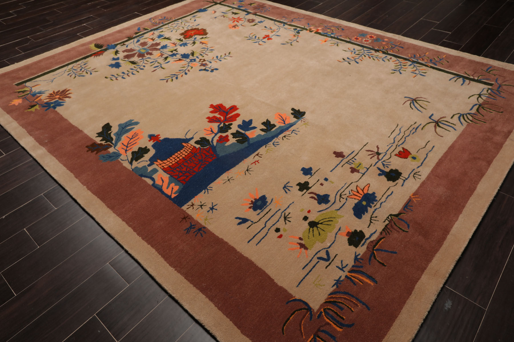 Multi Size Multi Color Hand Tufted Chinese Art Deco New Zealand Wool Area Rug