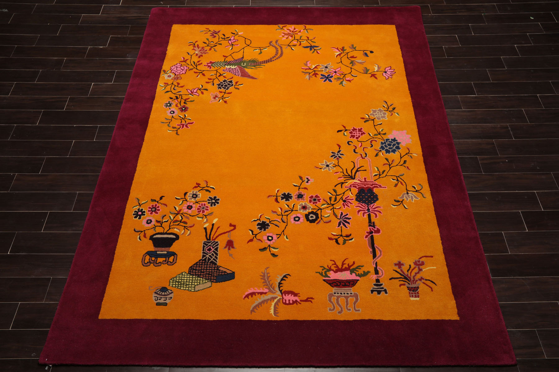 Multi Size Multi Color Hand Tufted Chinese Art Deco New Zealand Wool Area Rug