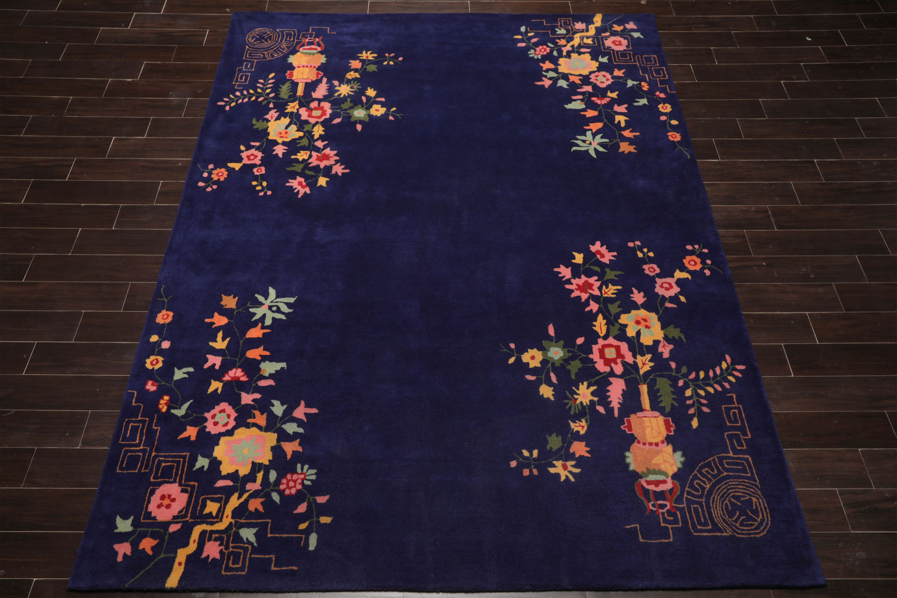 Multi Size Multi Color Hand Tufted Chinese Art Deco New Zealand Wool Area Rug