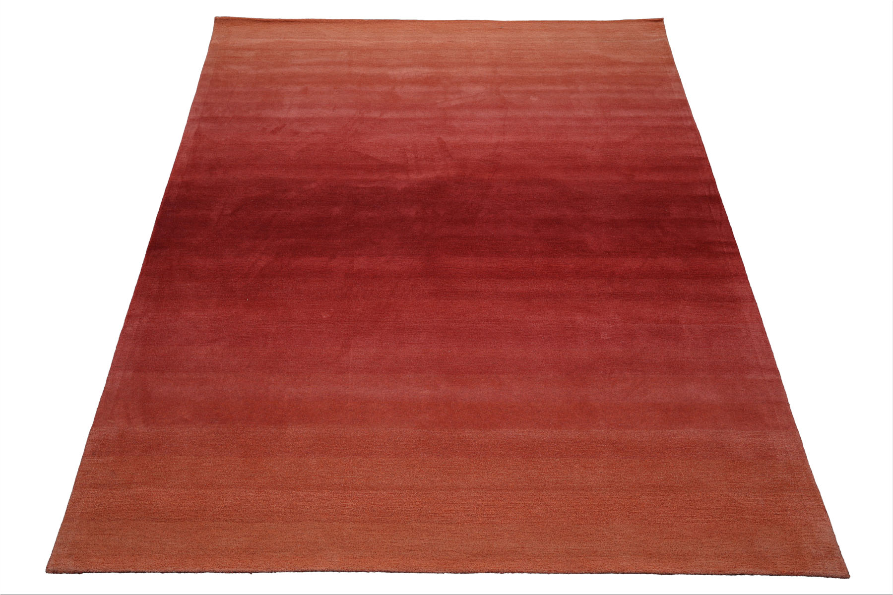Alfombra acolchada a mano de lana contemporánea frambuesa ombre talla múltiple - Imagen 26 de 36