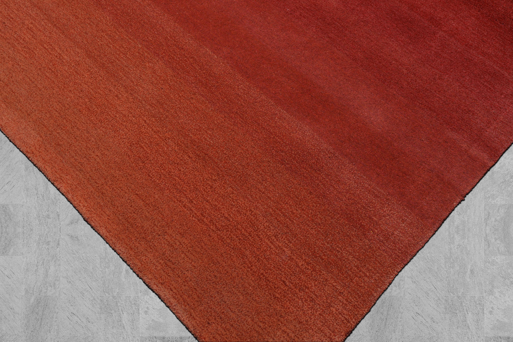 Alfombra acolchada a mano de lana contemporánea frambuesa ombre talla múltiple - Imagen 24 de 36