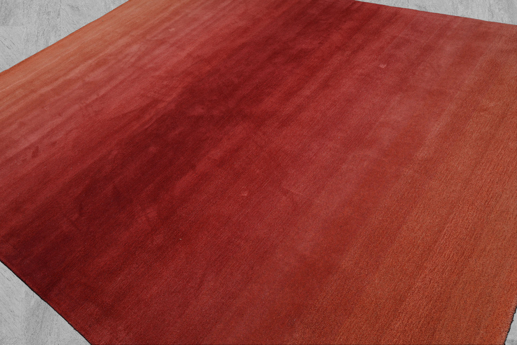 Alfombra acolchada a mano de lana contemporánea frambuesa ombre talla múltiple - Imagen 35 de 36