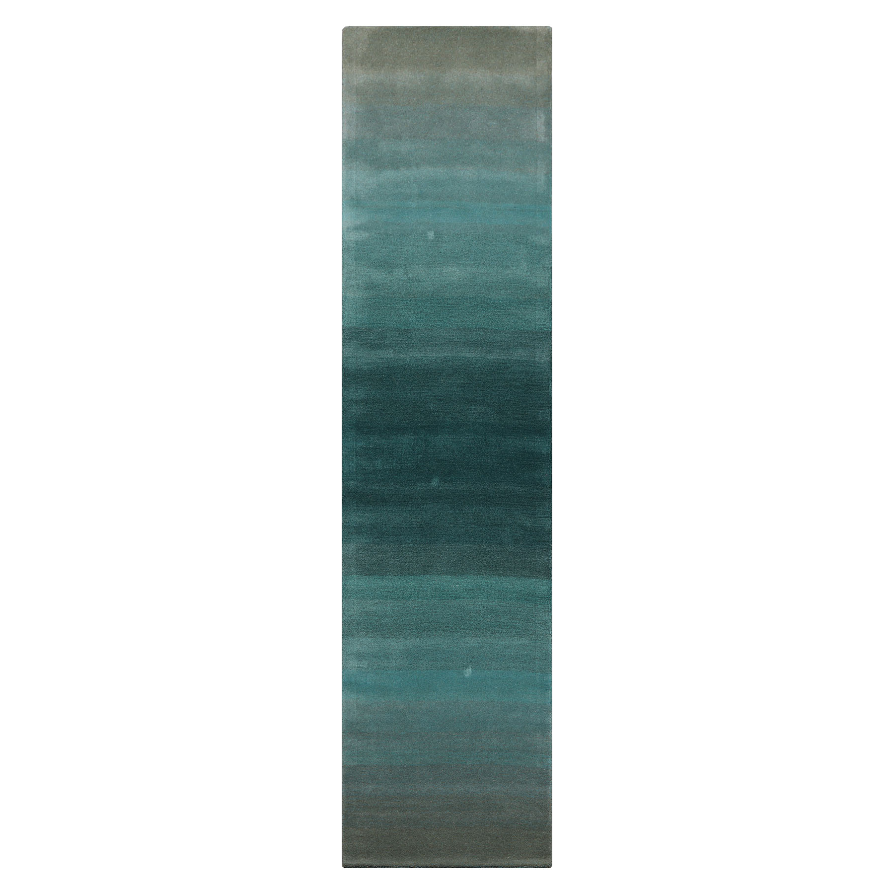 Multi Size Ombre Teal Wool Hand Tufted Contemporary Area Rug - Picture 14 of 36