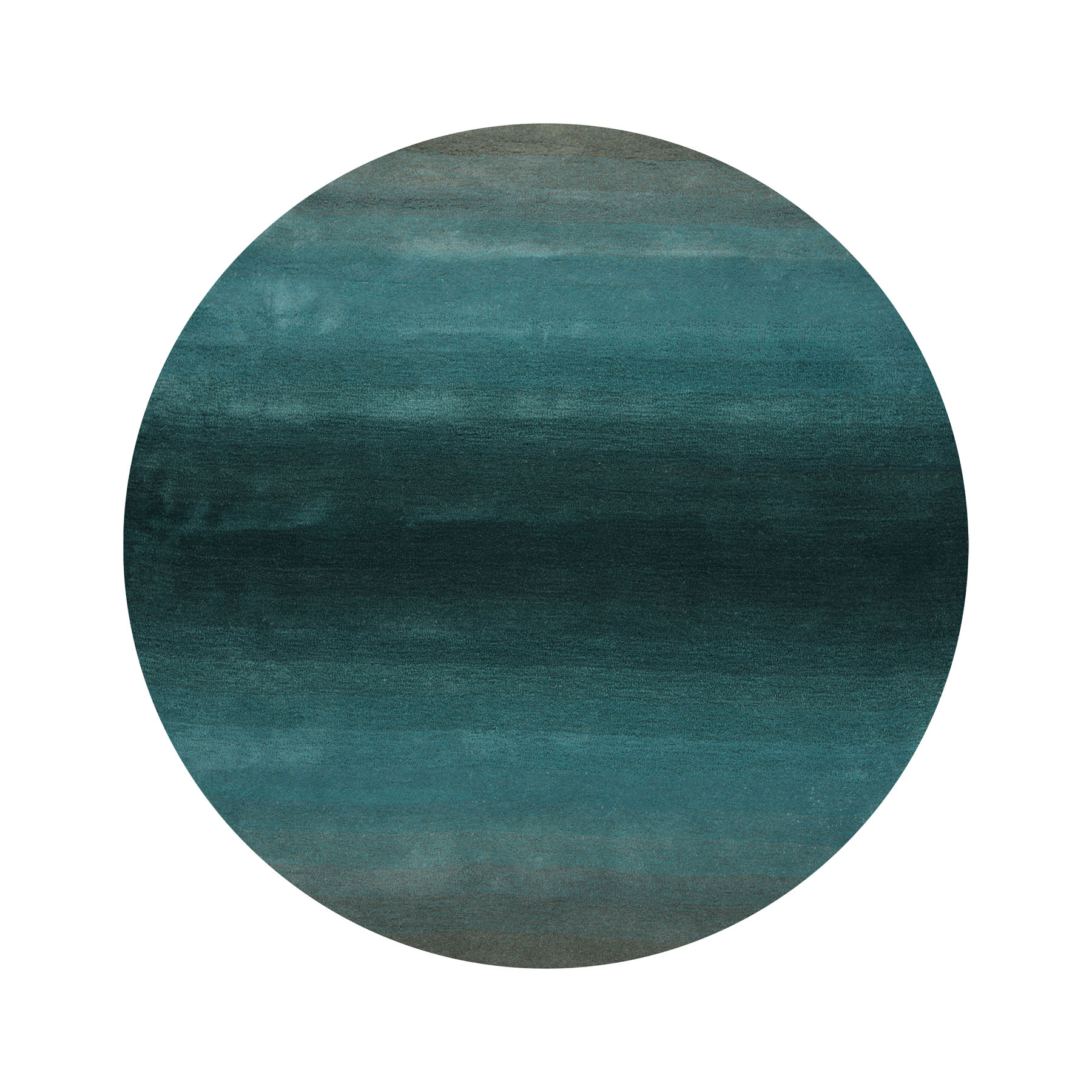 Multi Size Ombre Teal Wool Hand Tufted Contemporary Area Rug - Picture 16 of 36