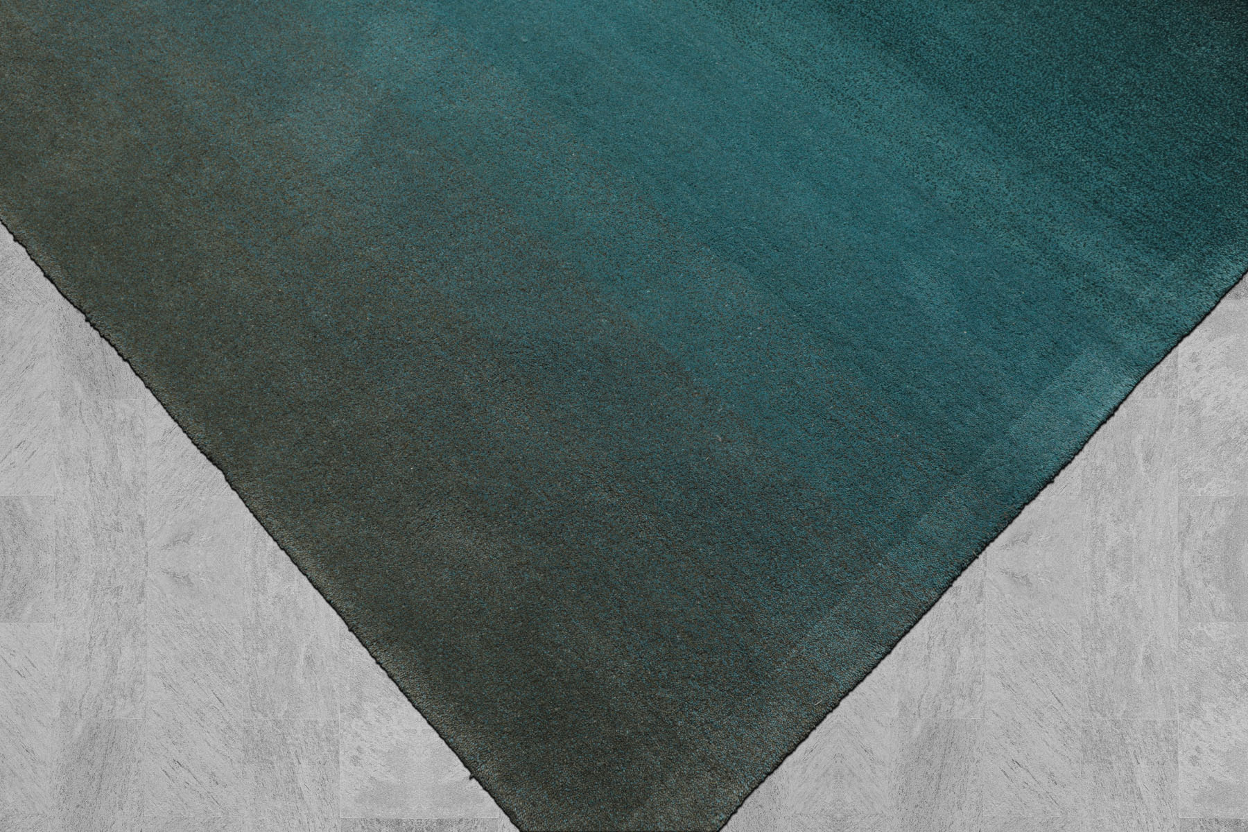 Multi Size Ombre Teal Wool Hand Tufted Contemporary Area Rug - Picture 32 of 36