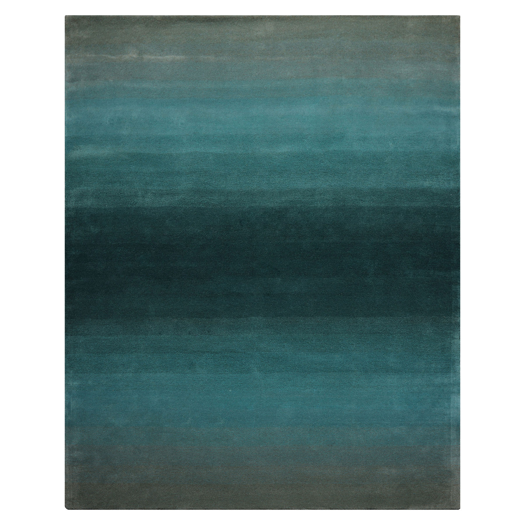 Multi Size Ombre Teal Wool Hand Tufted Contemporary Area Rug - Picture 28 of 36