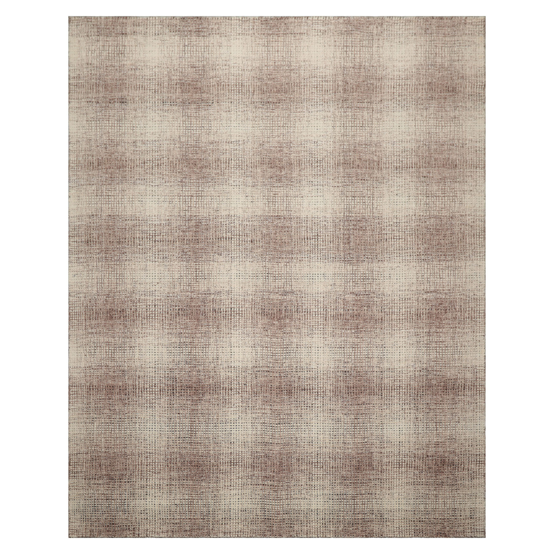 tappeto moderno loomBloom a quadri multi misura 100% lana con gancio a mano marrone avorio - Foto 12 di 30