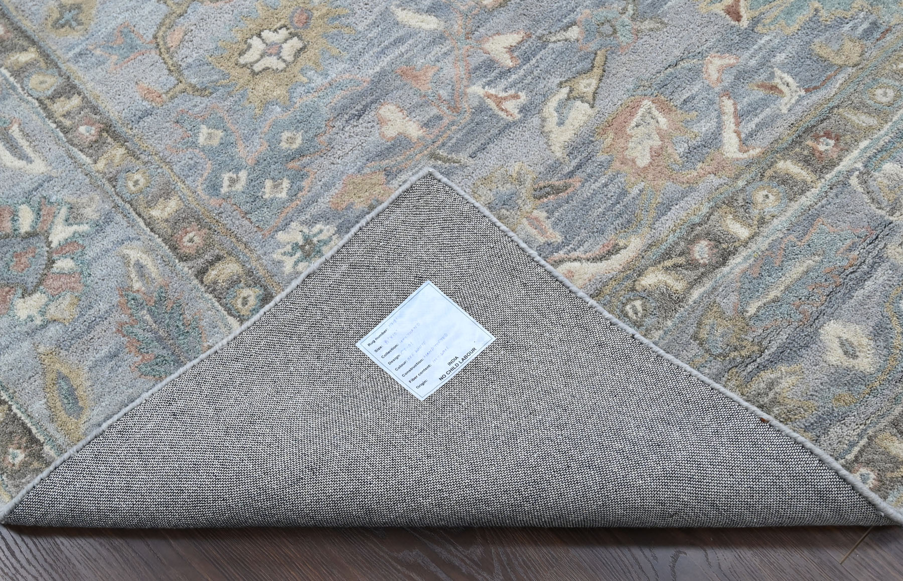 Multi Size Sky Blue Hand Tufted Handmade Modern Floral Wool Oriental Area Rug - Picture 20 of 30