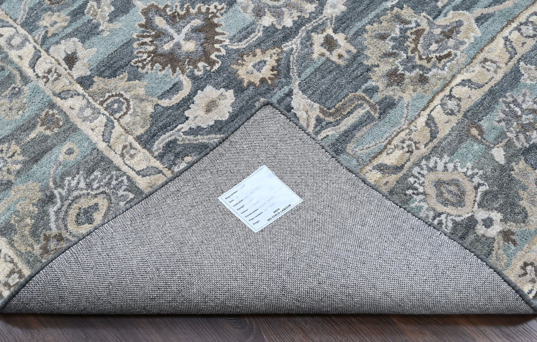 Multi Size  Blue Hand Tufted Handmade Modern  Floral Wool  Oriental Area Rug - Picture 20 of 30