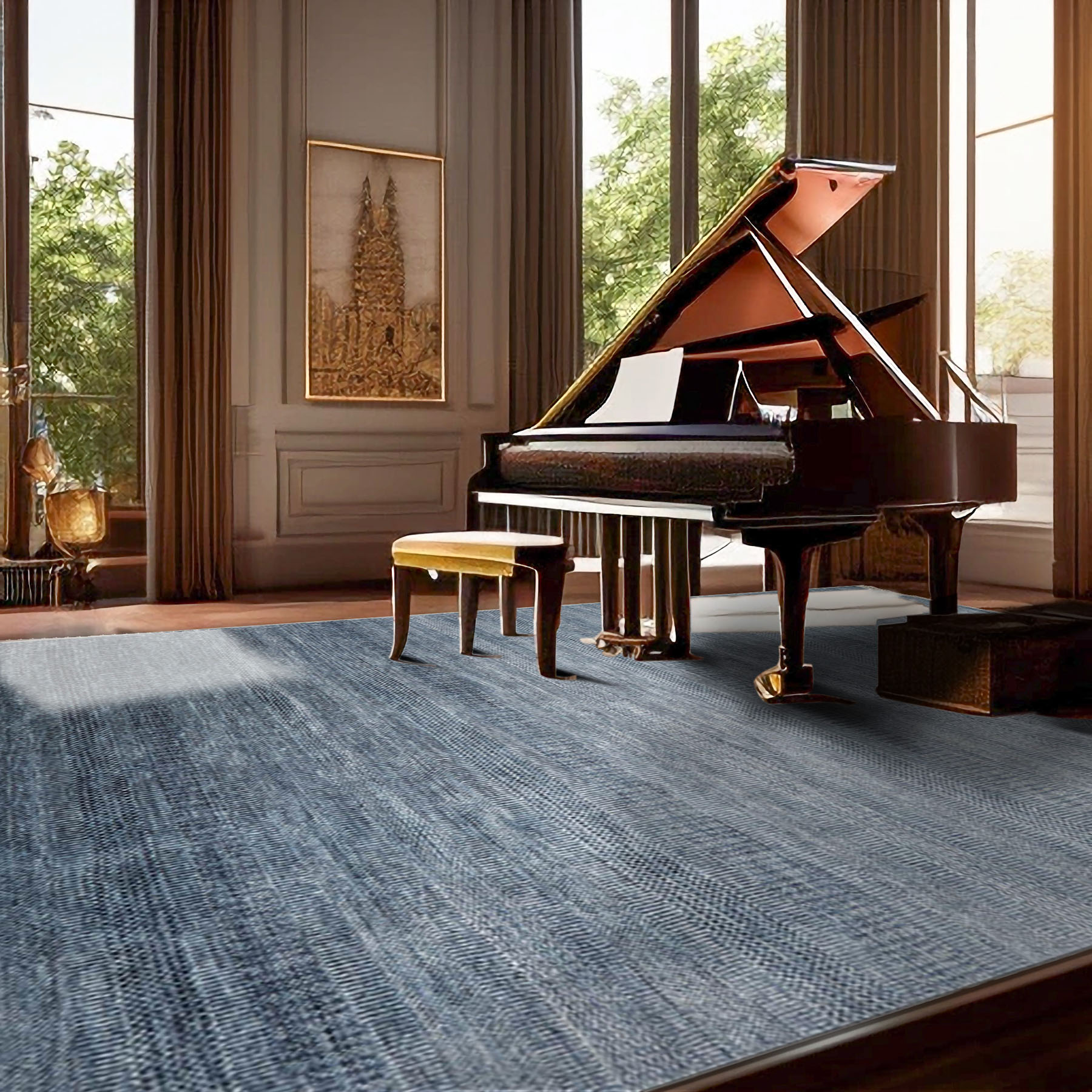 Multi Size Multi Color Hand Knotted Wool & Silk Modern & Contemporary Area Rug