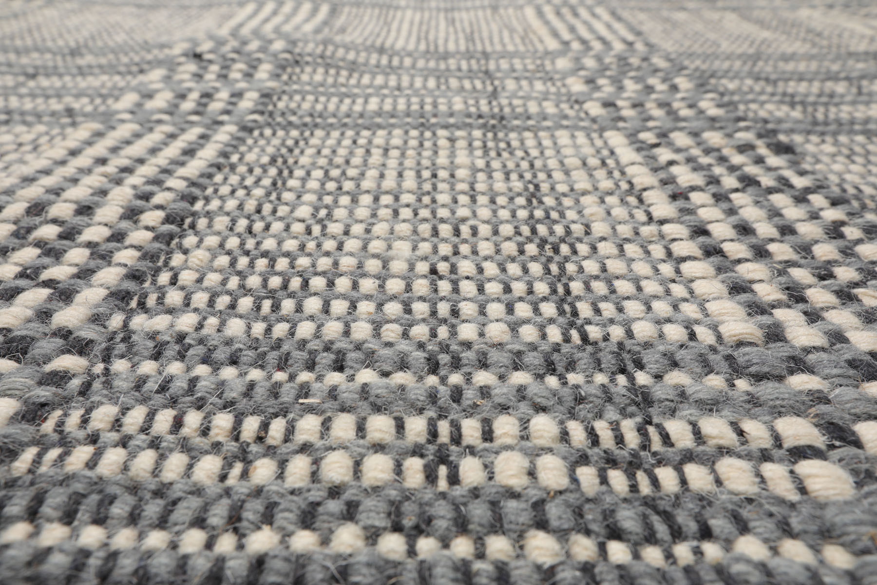 LoomBloom Plaid Multi Sizes Ivory Hand Woven Modern Flatweave Wool Area Rug - Picture 12 of 27