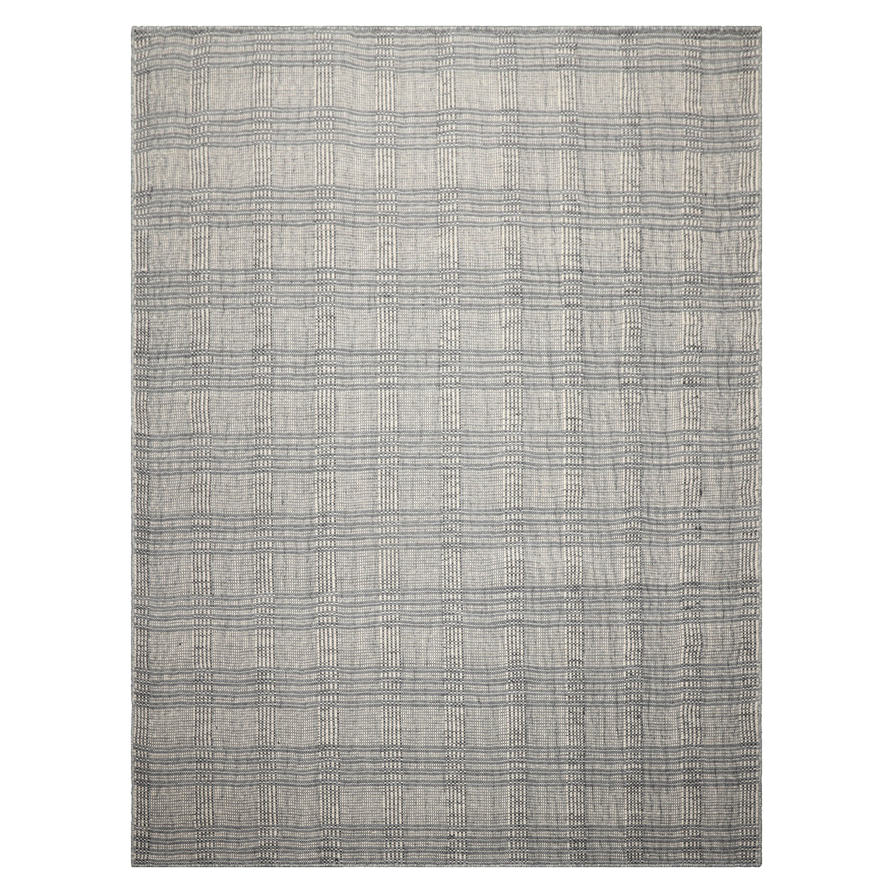 LoomBloom Plaid Multi Sizes Ivory Hand Woven Modern Flatweave Wool Area Rug - Picture 11 of 27