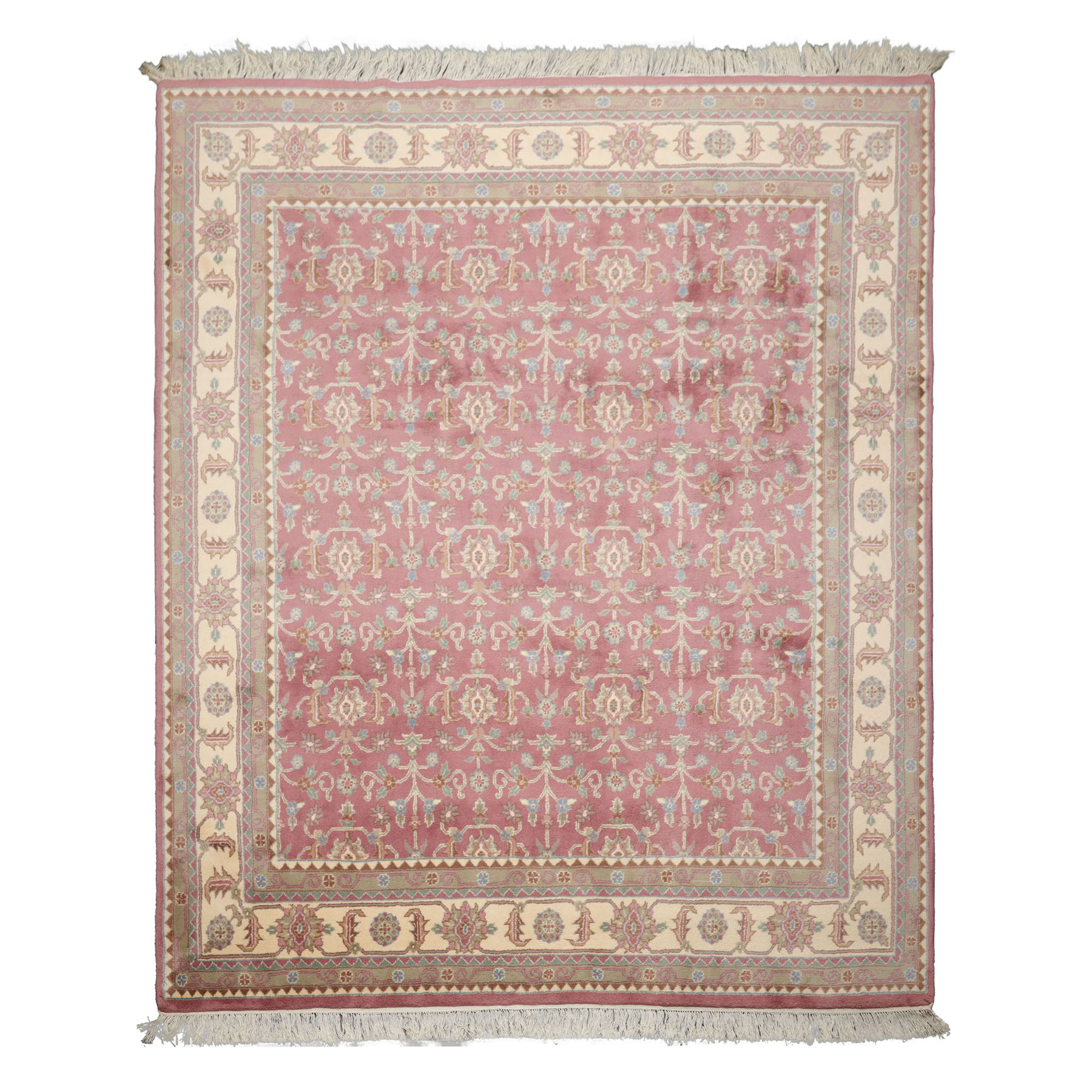 Pande Cameron 8×10 Hand Knotted New Zewland Wool Faded Plum Agra Plush Pile Rug