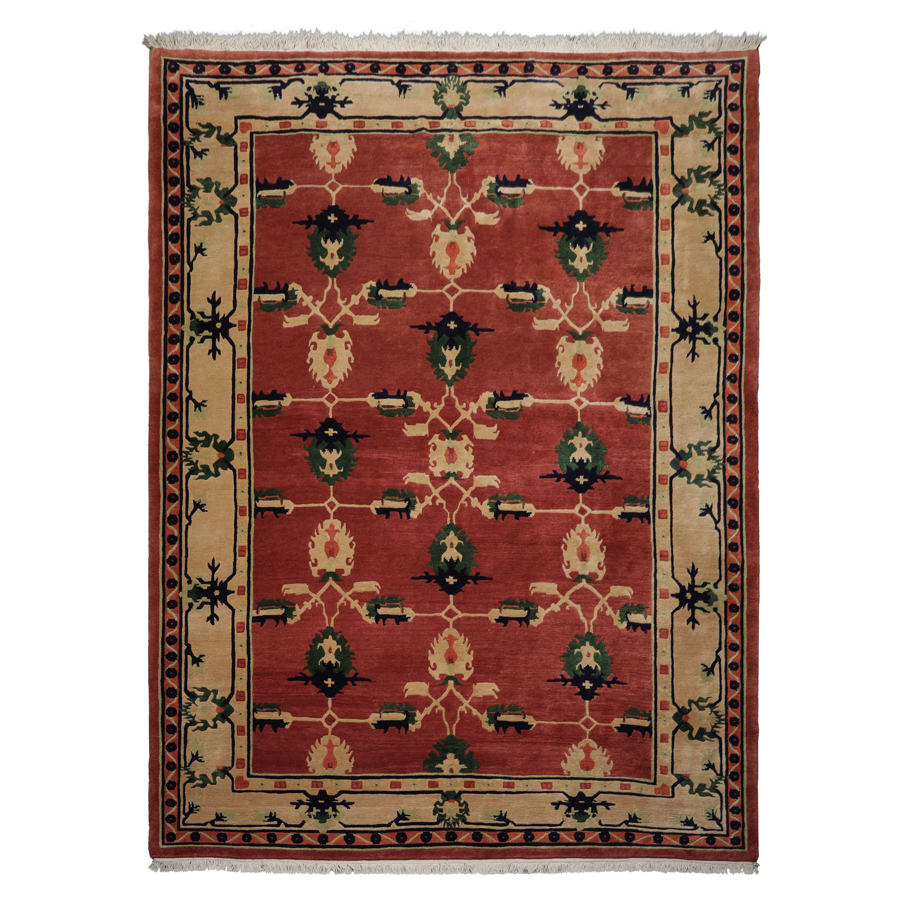 Tufenkian 9×12’3” Hand Knotted Wool Teracotta Tibetan Plush Pile Rug