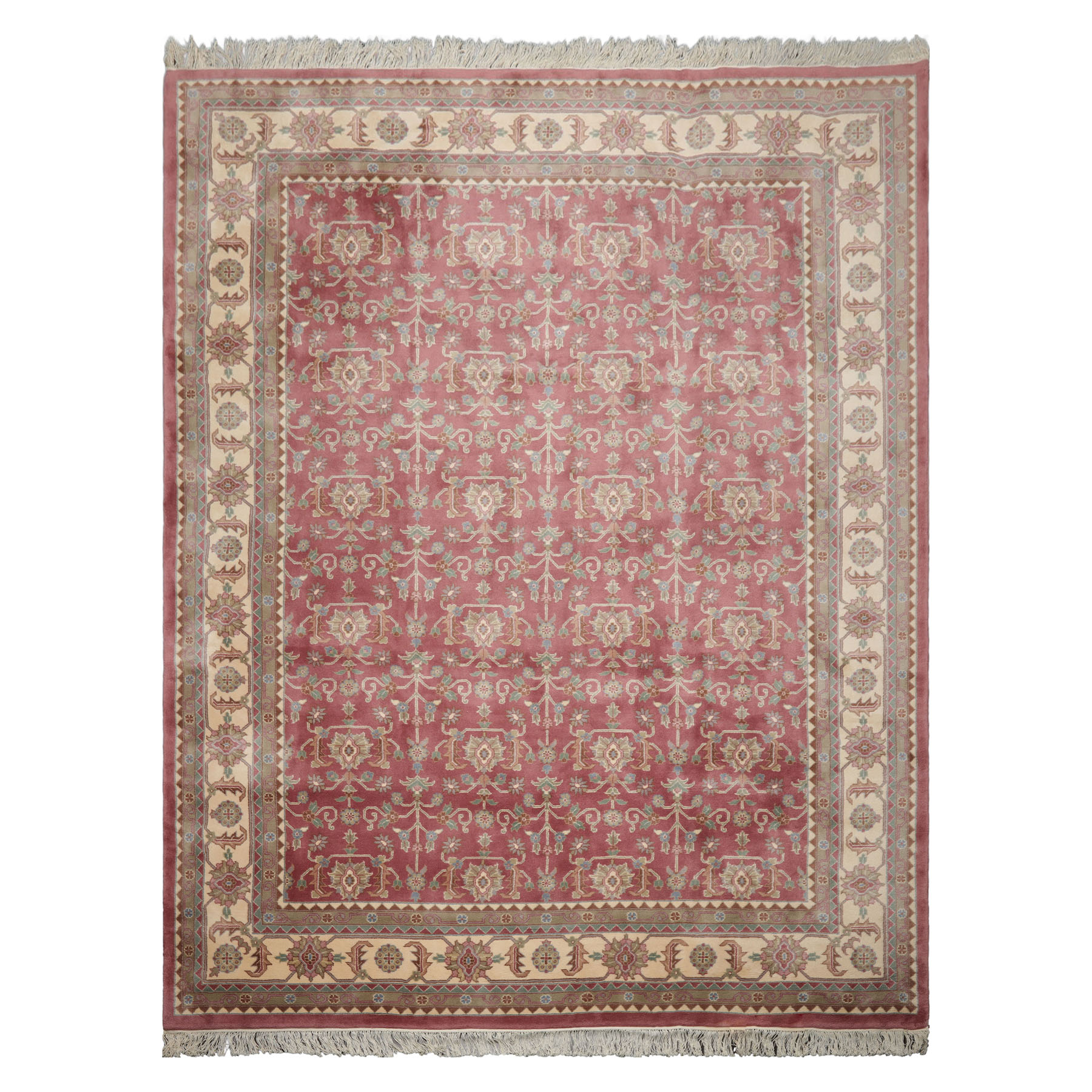 Pande Cameron 9×12 Hand Knotted Wool Plum Herizz Plush Pile Silky sheen Rug