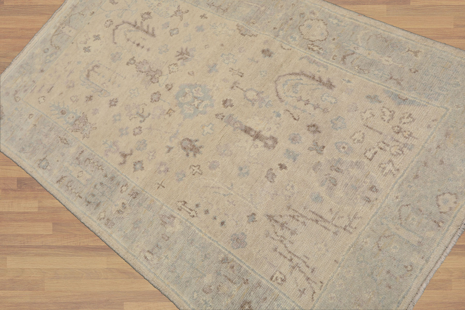 Multi Color 3x5 Hand Knotted Oushak 100% Wool Traditional Oriental Area Rug - Picture 13 of 63