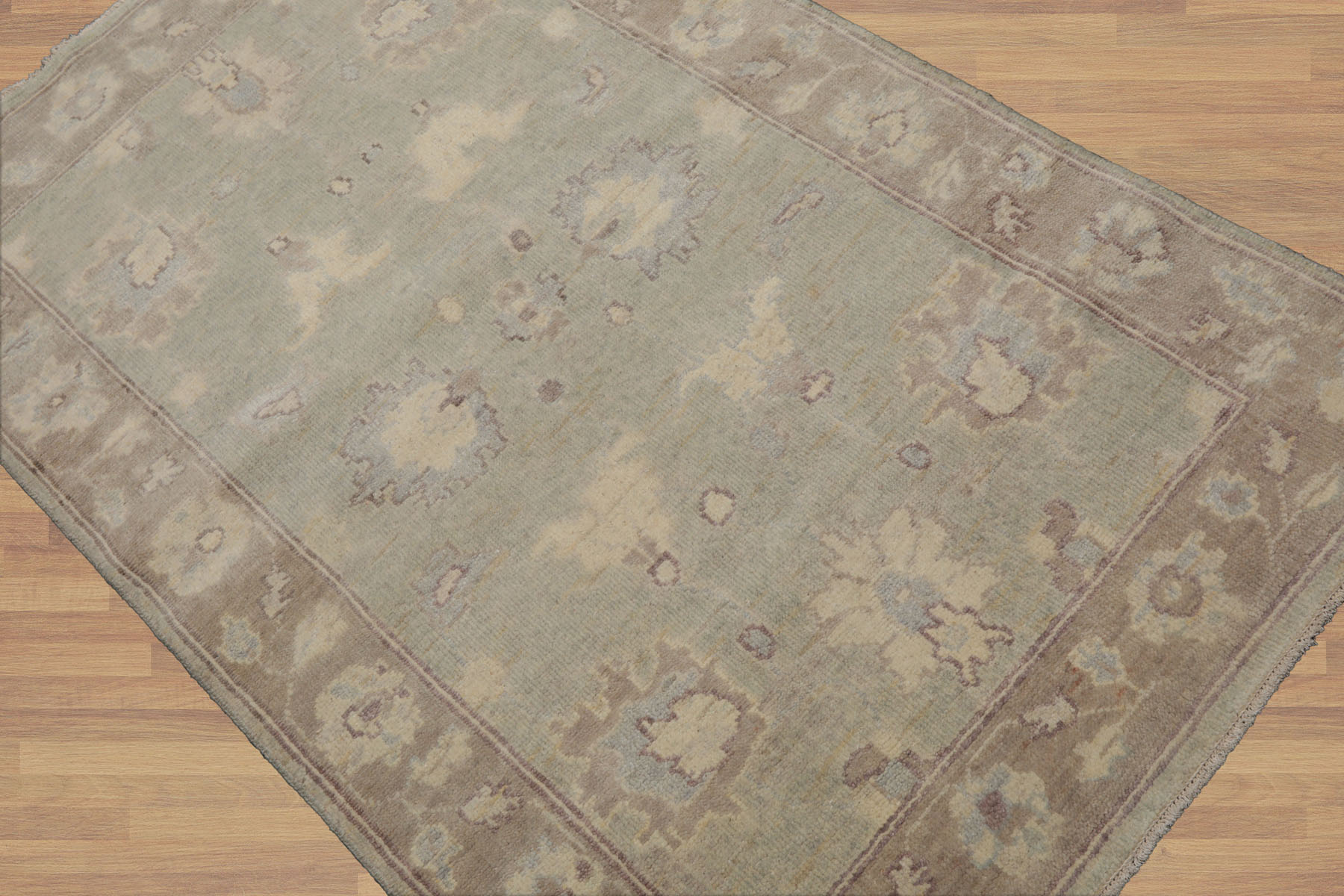 Multi Color 3x5 Hand Knotted Oushak 100% Wool Traditional Oriental Area Rug - Picture 11 of 63