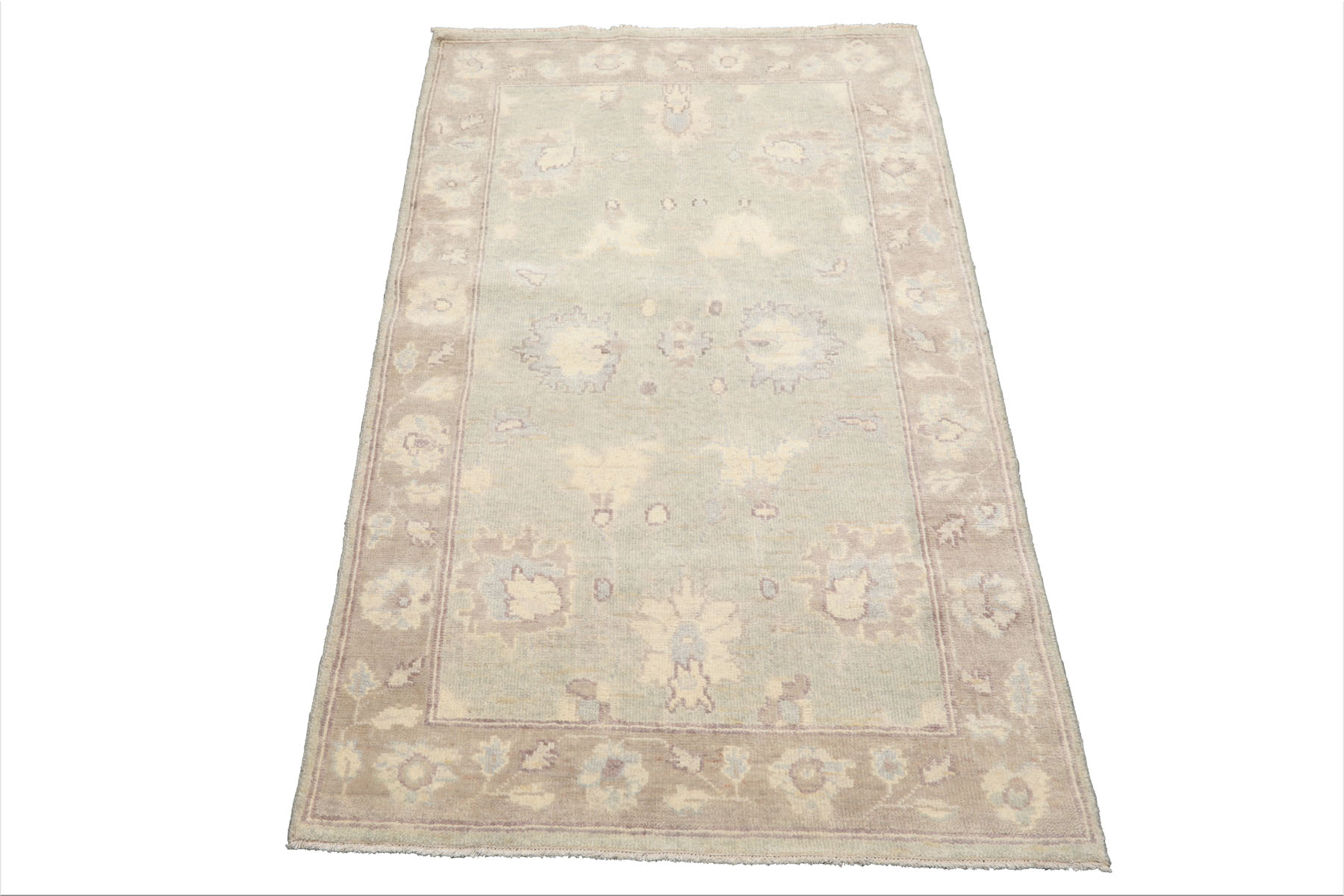 Multi Color 3x5 Hand Knotted Oushak 100% Wool Traditional Oriental Area Rug - Picture 9 of 63