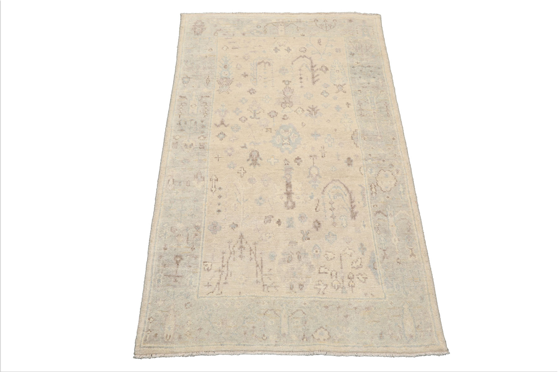 Multi Color 3x5 Hand Knotted Oushak 100% Wool Traditional Oriental Area Rug - Picture 21 of 63