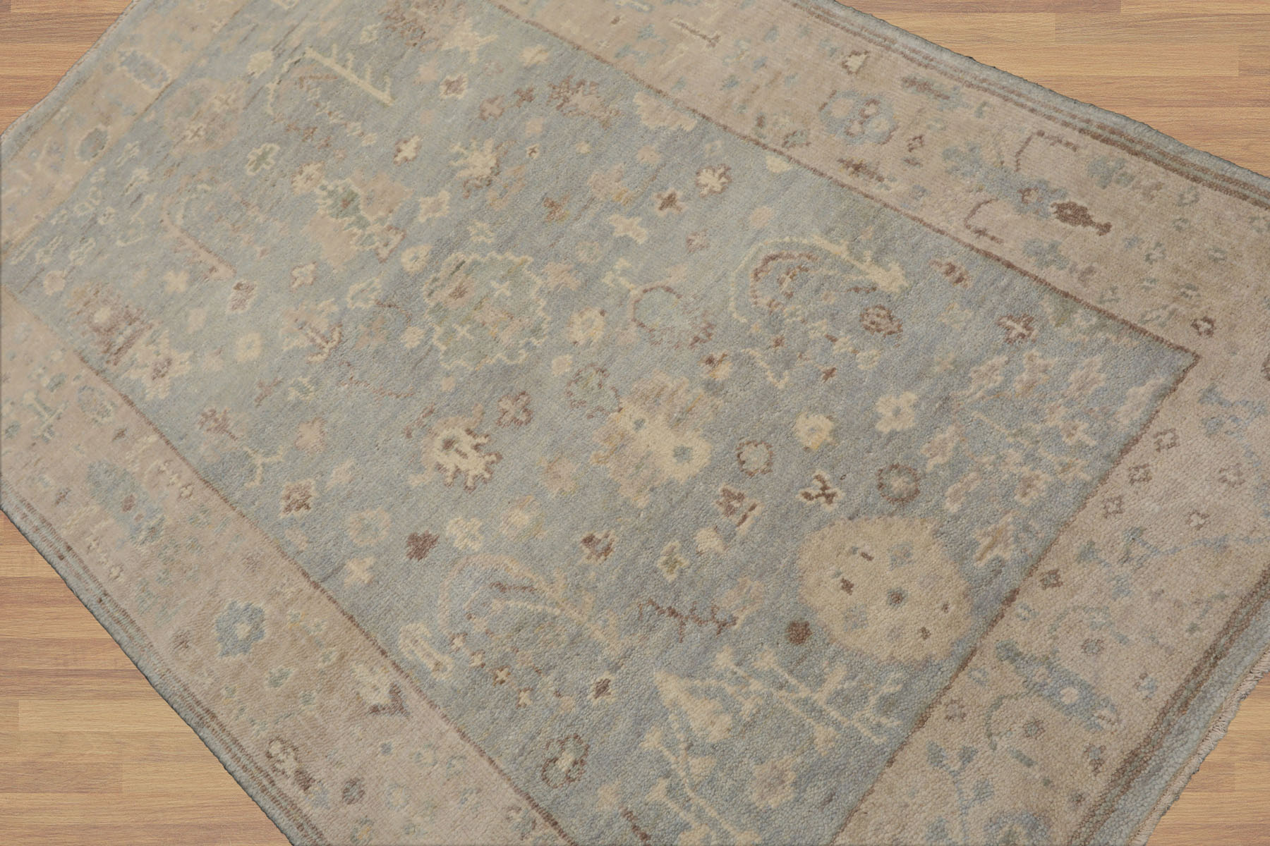 Multi Color 3x5 Hand Knotted Oushak 100% Wool Traditional Oriental Area Rug - Picture 19 of 63