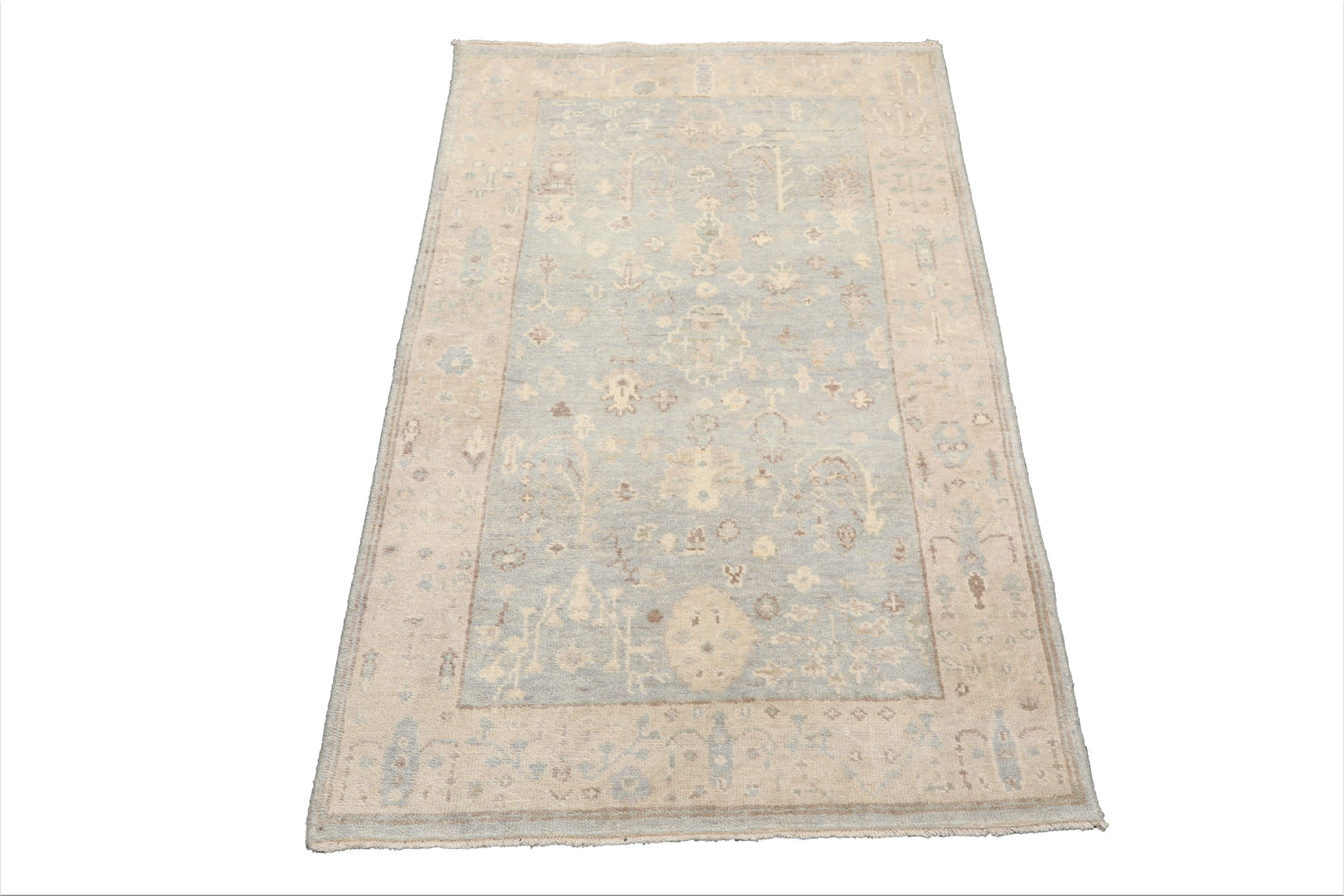 Multi Color 3x5 Hand Knotted Oushak 100% Wool Traditional Oriental Area Rug - Picture 16 of 63
