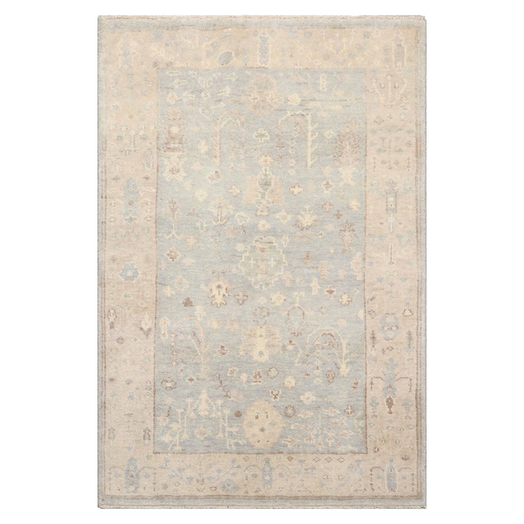 Multi Color 3x5 Hand Knotted Oushak 100% Wool Traditional Oriental Area Rug - Picture 15 of 63