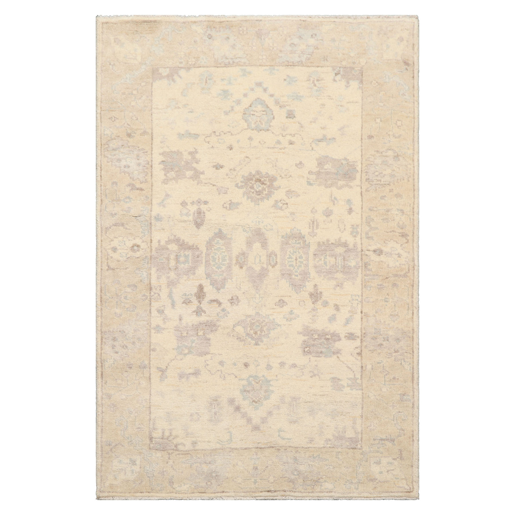 Multi Color 3x5 Hand Knotted Oushak 100% Wool Traditional Oriental Area Rug - Picture 22 of 63