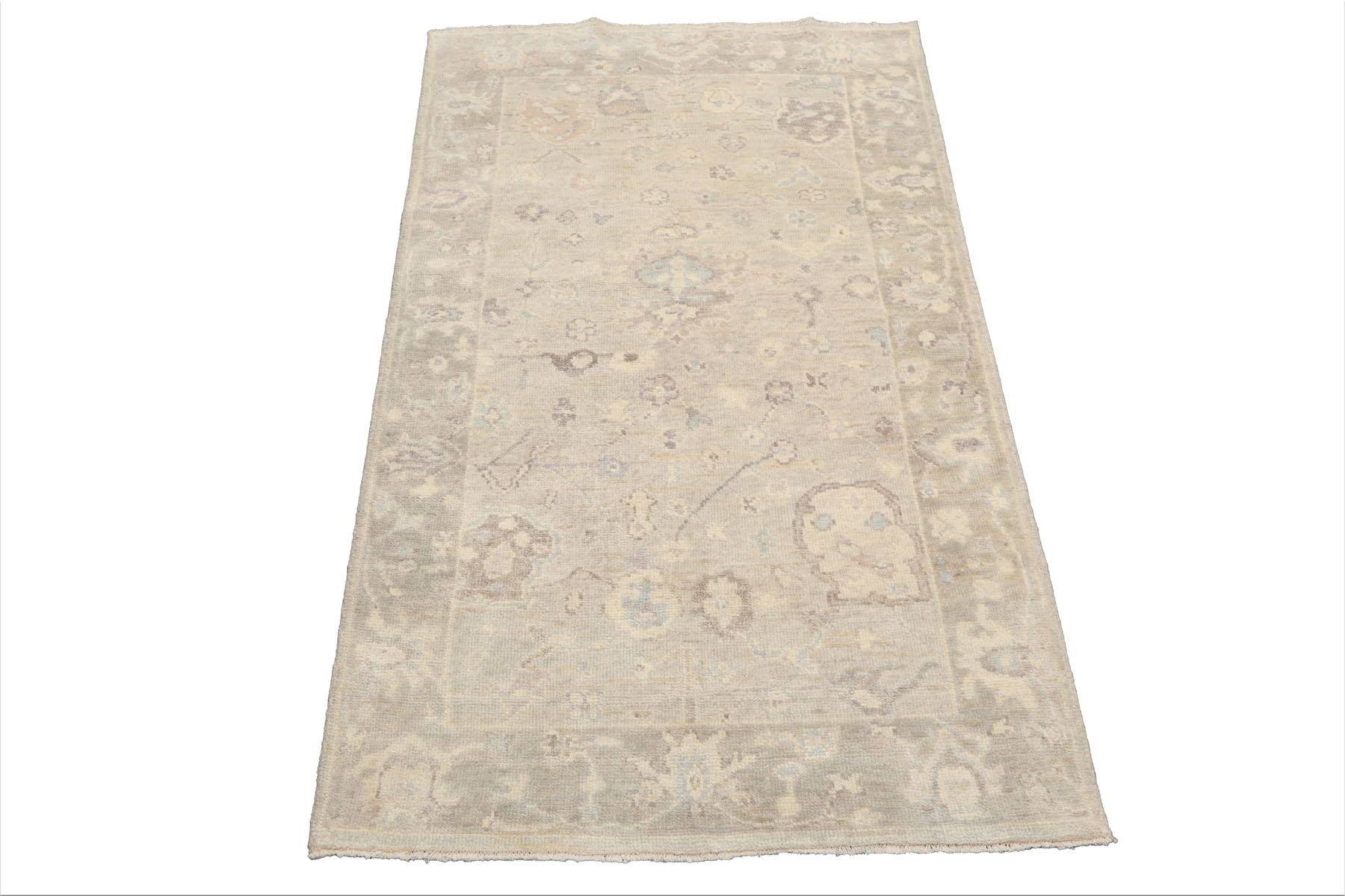 Multi Color 3x5 Hand Knotted Oushak 100% Wool Traditional Oriental Area Rug - Picture 30 of 63
