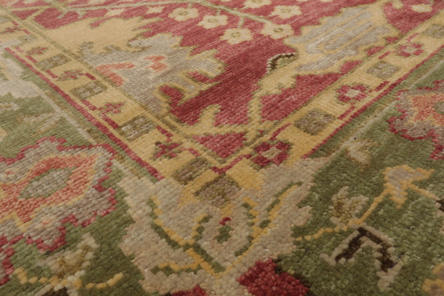 Multi Size Hand Knotted Oushak Wool William Morris Area Rug Raspberry - Picture 19 of 69